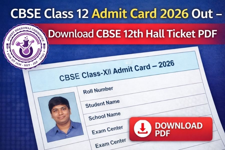 Official exam hall ticket document with student details and barcode displayed on a computer screen