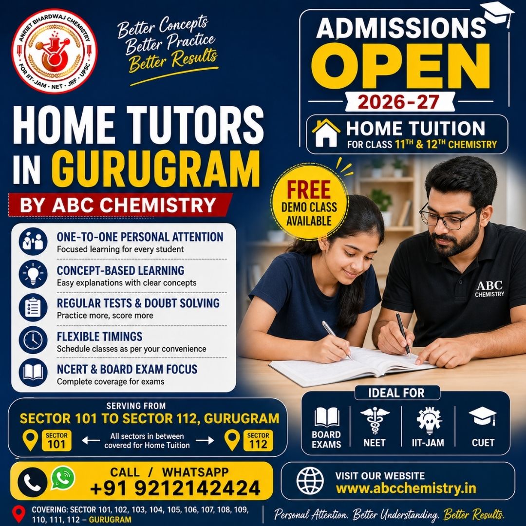 Study guide — Chemistry Home Tutor in Gurugram