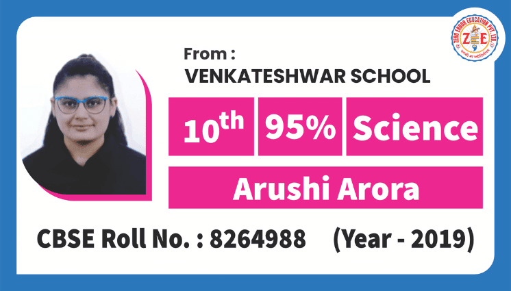 Arushi Arora — Class 10 Science — 95%