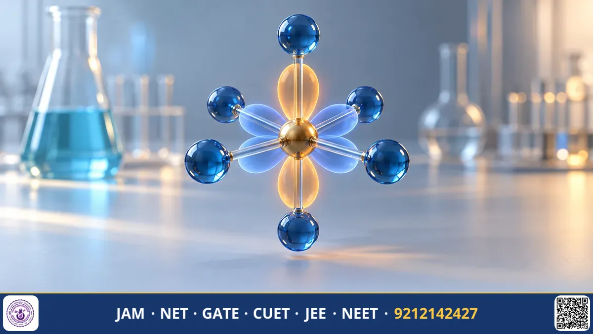 Octahedral d-orbital crystal field splitting diagram showing eg and t2g energy levels and electron spin