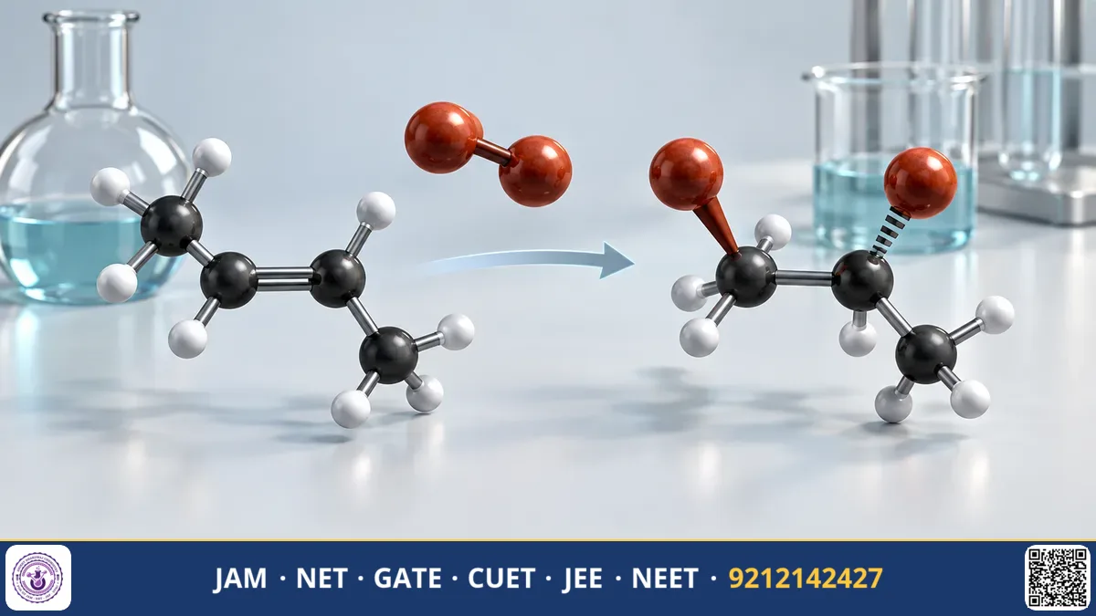 Alkene double bond reacting with hydrogen halide via carbocation intermediate to form alkyl halide