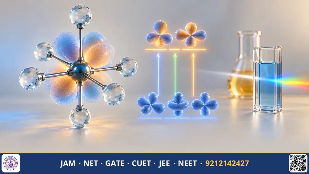 Tanabe-Sugano energy level diagram showing split electronic state curves against ligand field strength