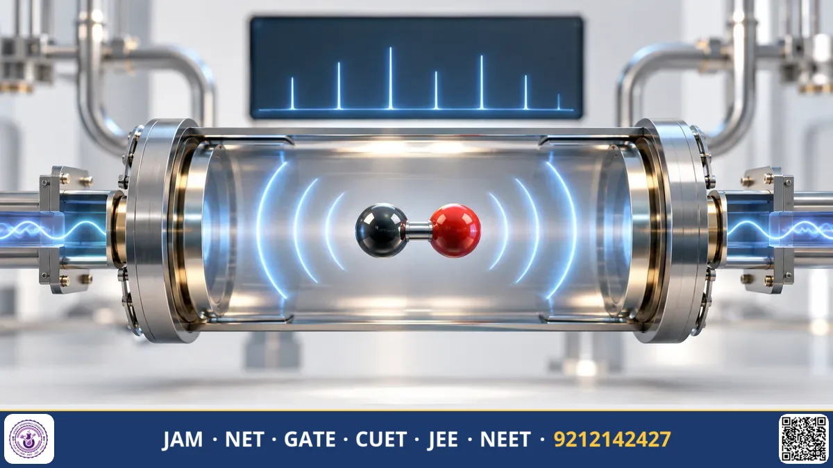 Equally spaced rotational spectral lines alongside a rotating diatomic molecule dumbbell model