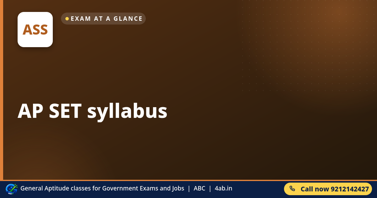 AP SET syllabus - 