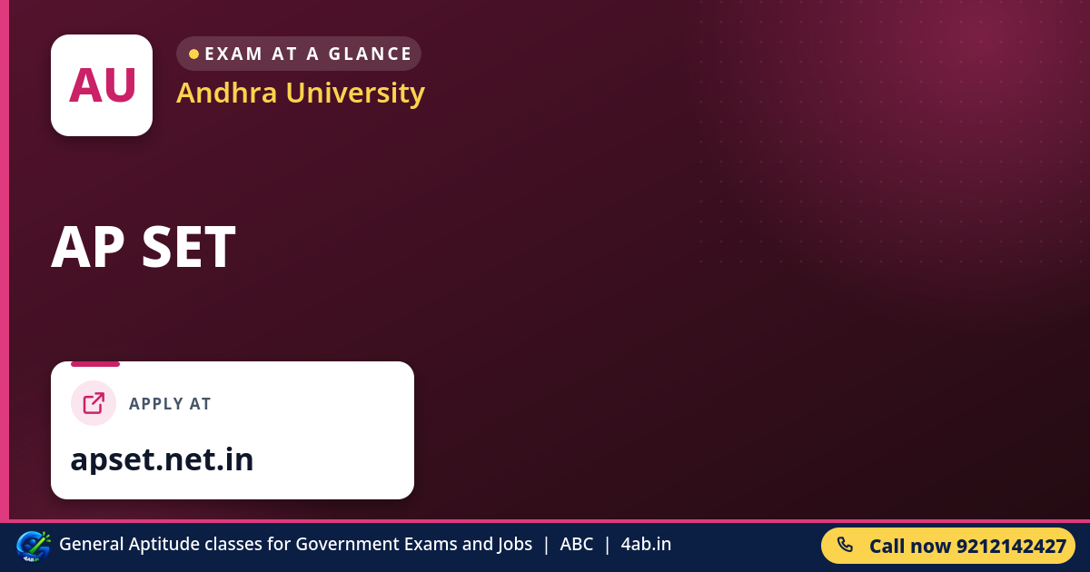 AP SET - Andhra University