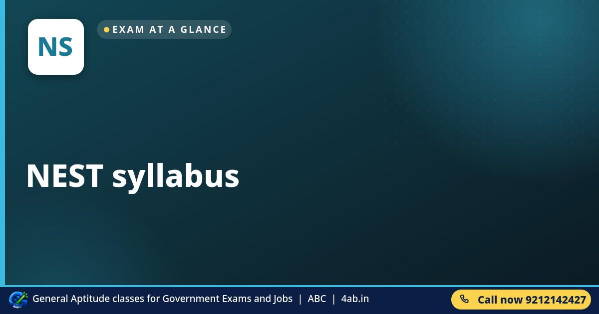 NEST syllabus - 