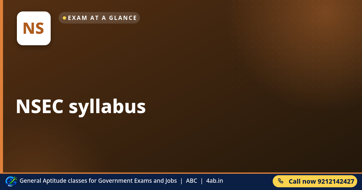 NSEC syllabus - 