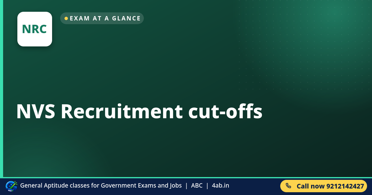 NVS Recruitment cut-offs - 