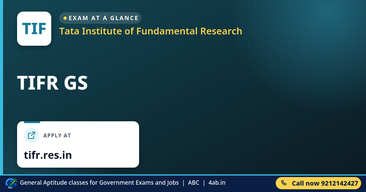 TIFR GS - Tata Institute of Fundamental Research