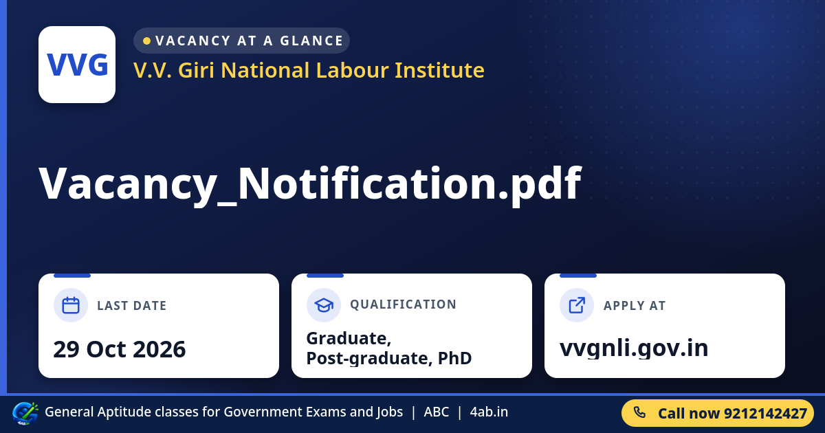Vacancy_Notification.pdf - V.V. Giri National Labour Institute