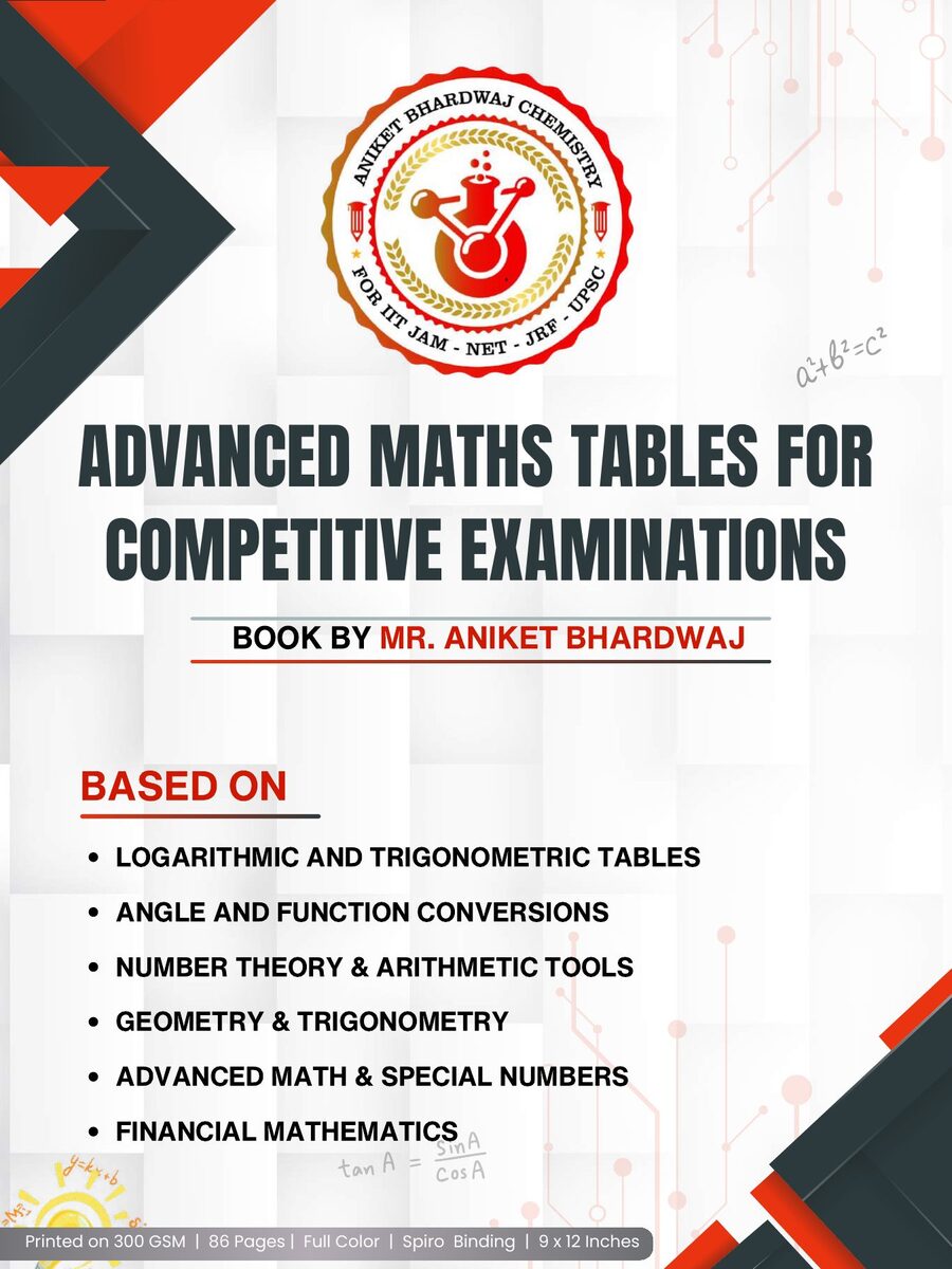 Cover of Advanced Maths Tables for Competitive Examinations