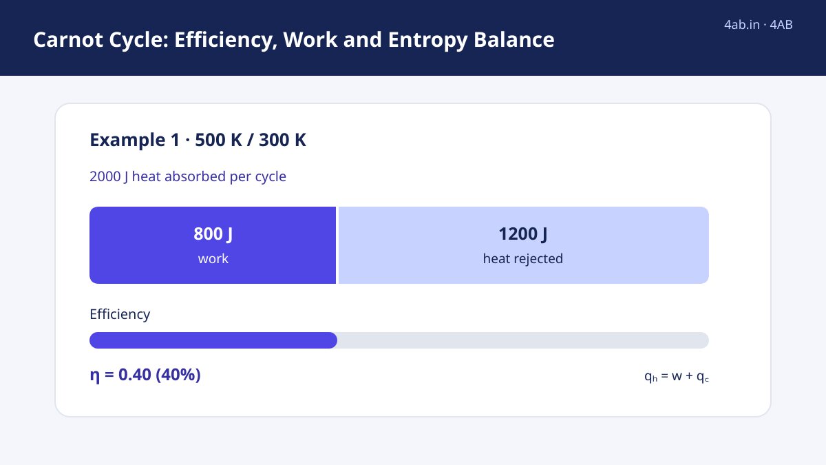 Study guide — Carnot Cycle: Efficiency, Work and Entropy Balance