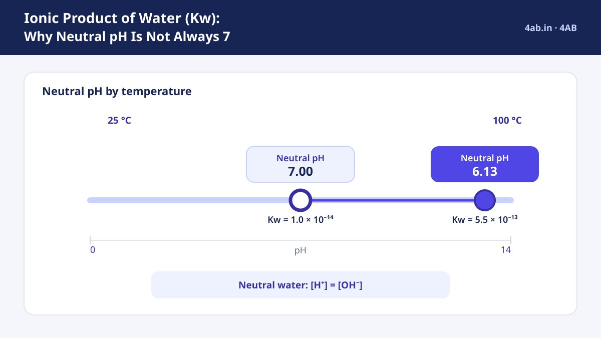Study guide — Ionic Product of Water (Kw): Why Neutral pH Is Not Always 7