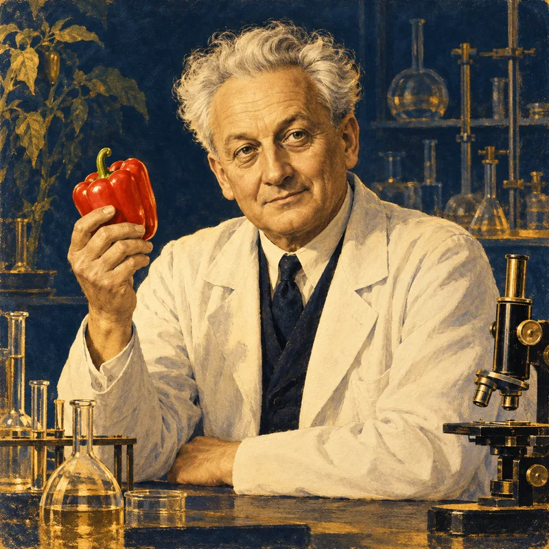 Portrait illustration of Albert Szent-Györgyi