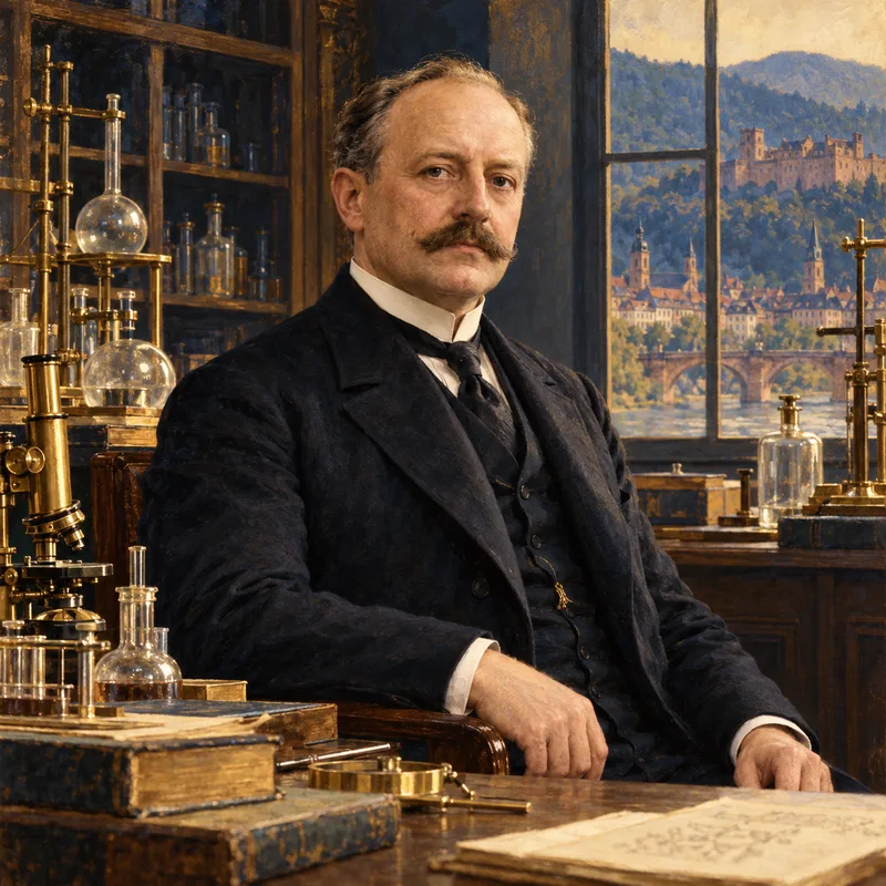 Portrait illustration of Albrecht Kossel