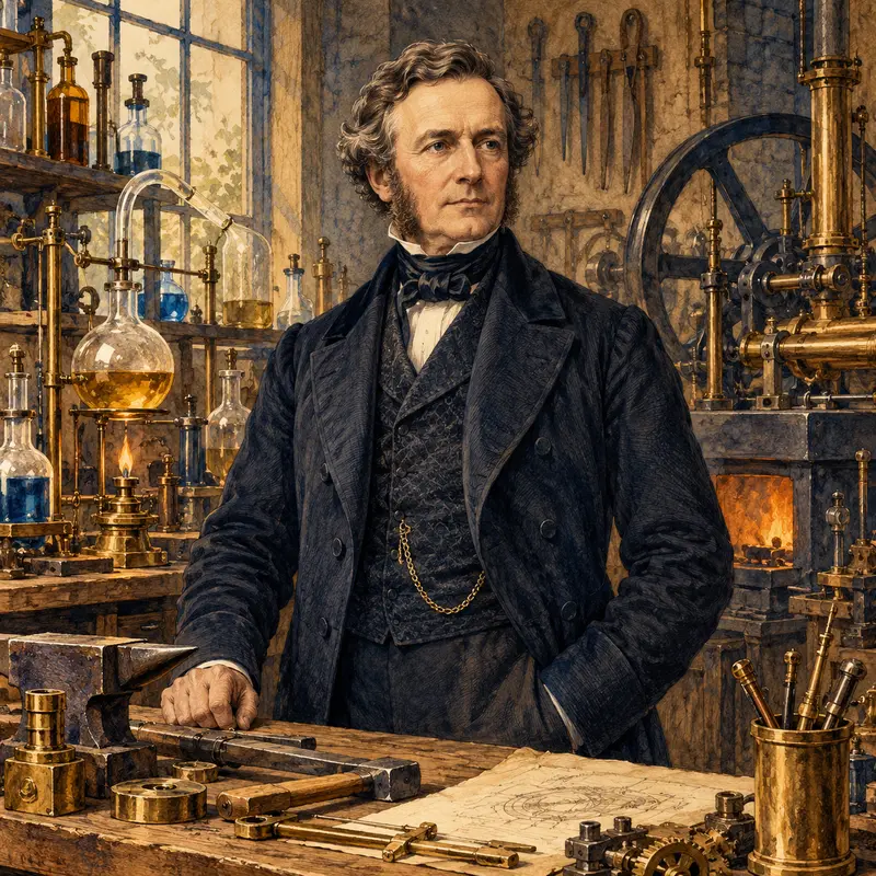 Portrait illustration of Alexander Parkes