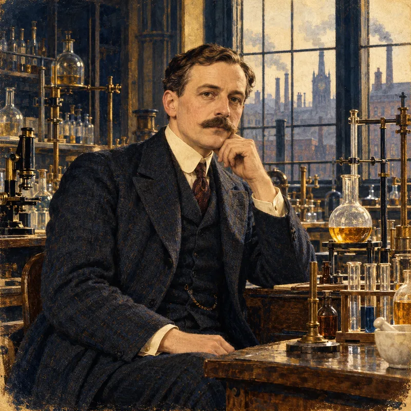 Portrait illustration of Arthur Lapworth