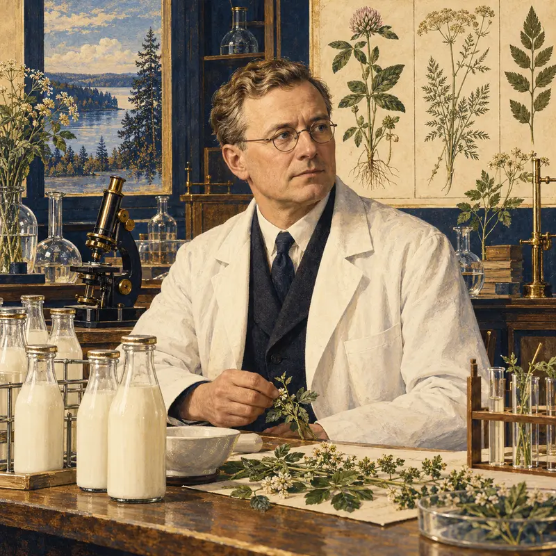Portrait illustration of Artturi Virtanen