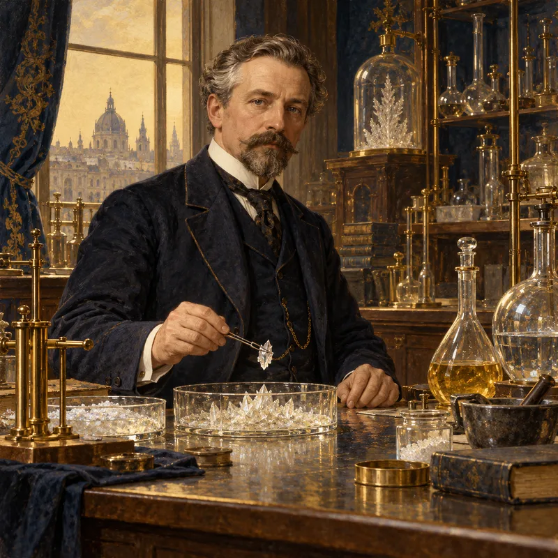 Portrait illustration of Carl Auer von Welsbach