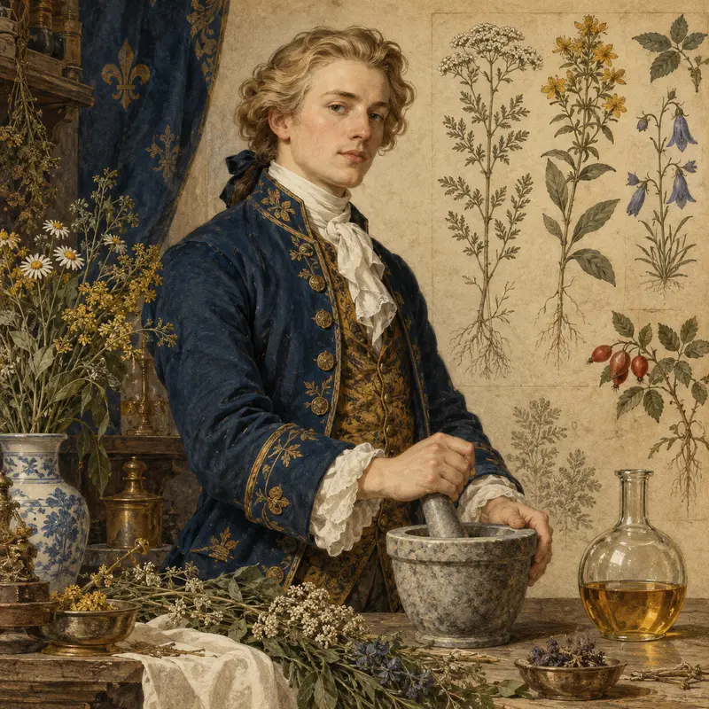 Portrait illustration of Carl Wilhelm Scheele
