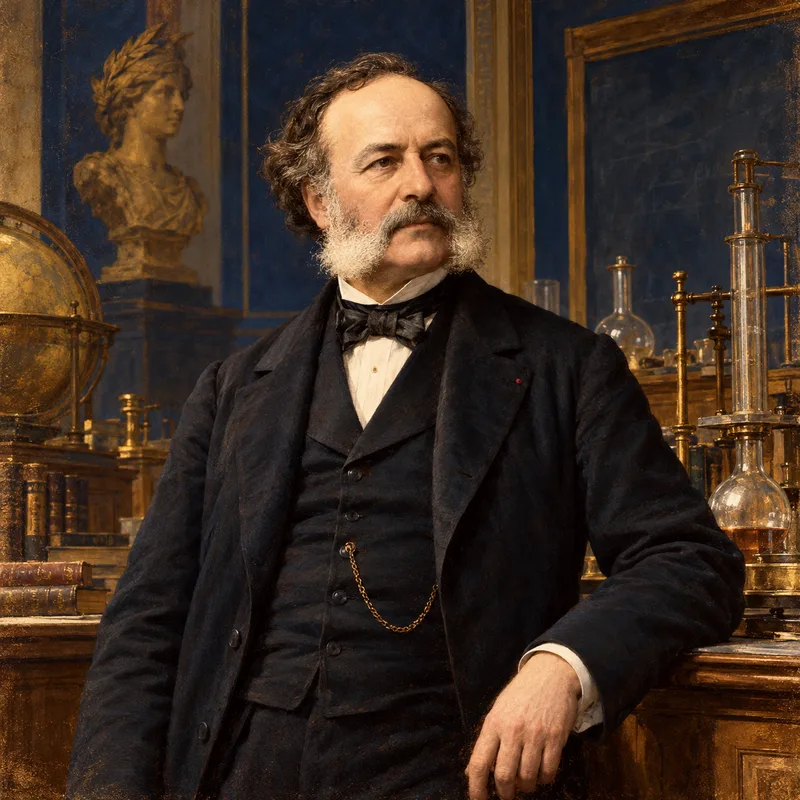 Portrait illustration of Charles Adolphe Wurtz