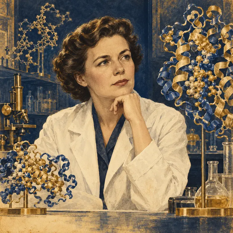 Portrait illustration of Christian Anfinsen