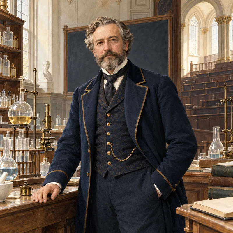 Portrait illustration of Christopher Kelk Ingold