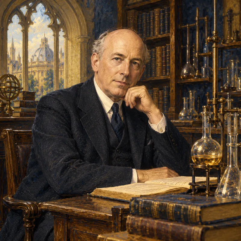 Portrait illustration of Cyril Hinshelwood