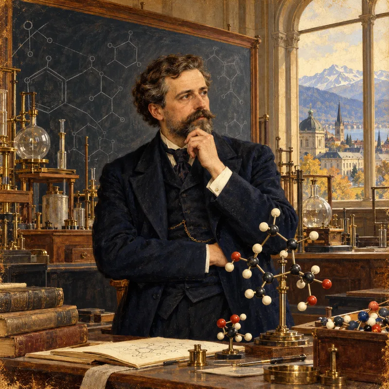 Portrait illustration of Dieter Seebach
