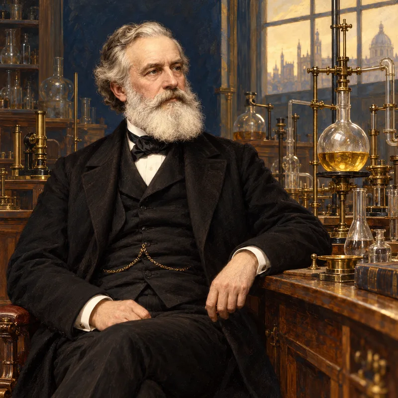 Portrait illustration of Edward Frankland