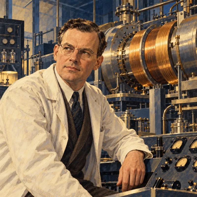 Portrait illustration of Edwin McMillan