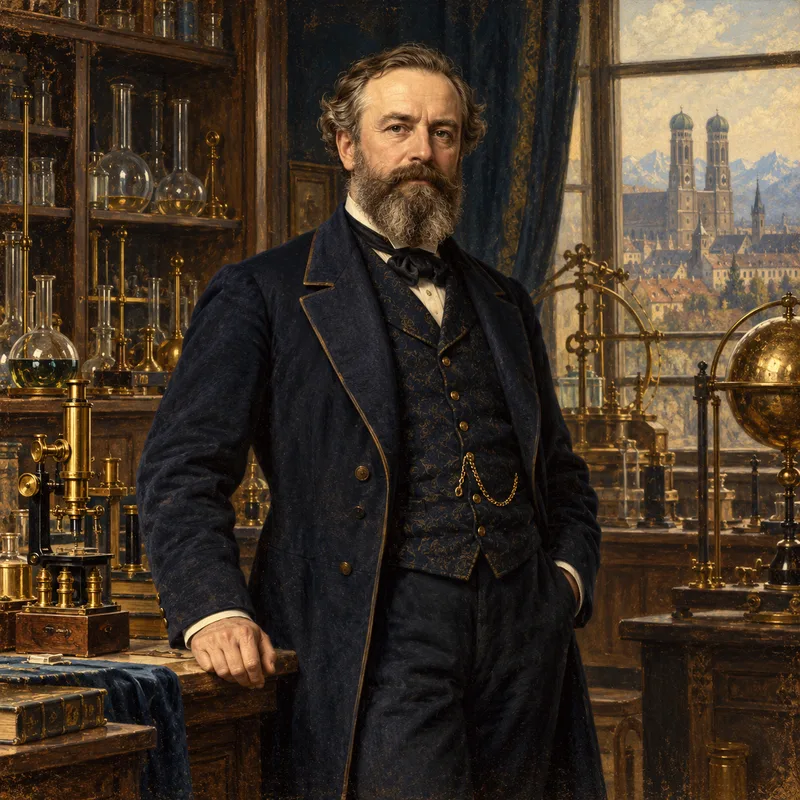Portrait illustration of Emil Erlenmeyer