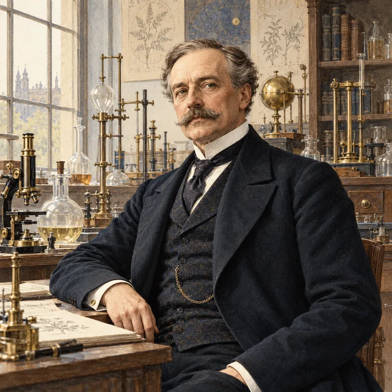 Portrait illustration of Emil Fischer
