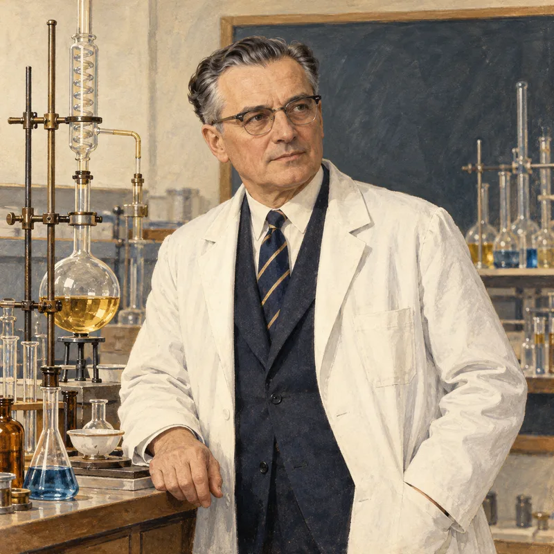 Portrait illustration of Ernst Otto Fischer