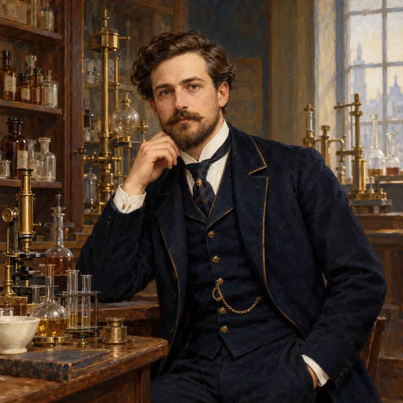 Portrait illustration of Felix Hoffmann