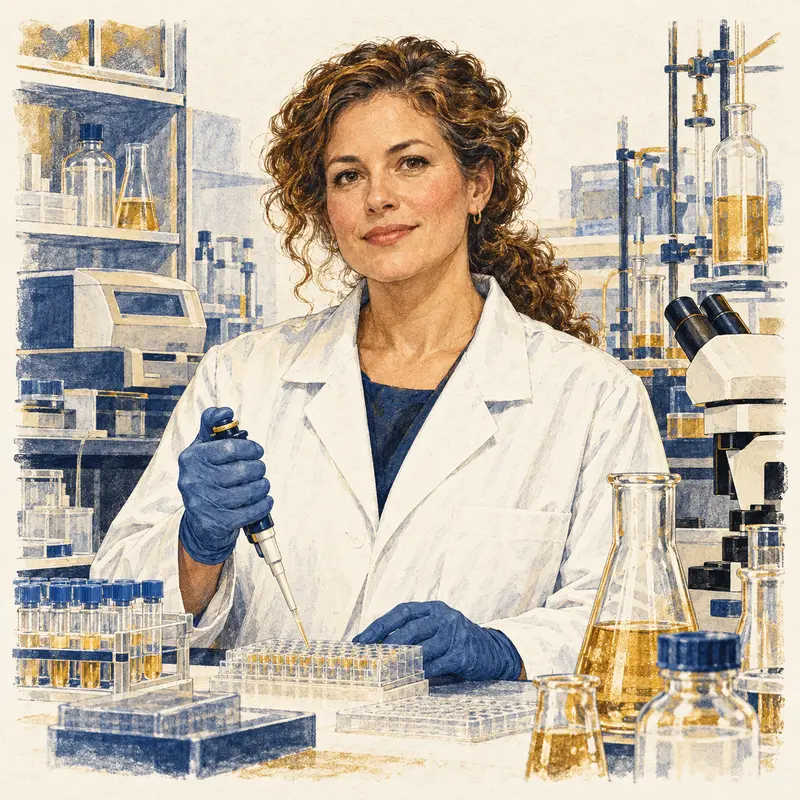 Portrait illustration of Frances Arnold