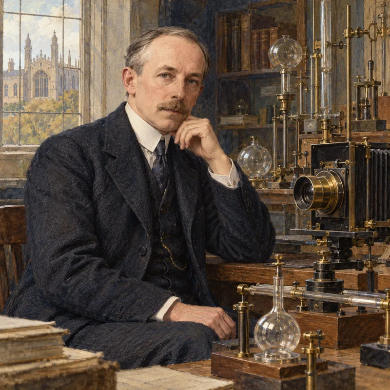 Portrait illustration of Francis William Aston