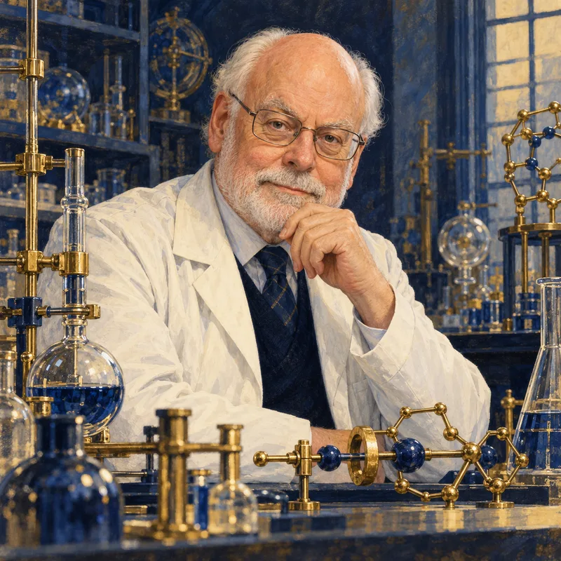 Portrait illustration of Fraser Stoddart