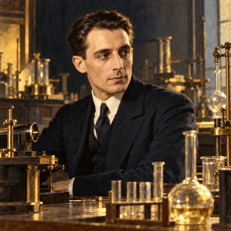 Portrait illustration of Frédéric Joliot-Curie