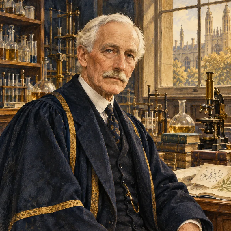 Portrait illustration of Frederick Gowland Hopkins