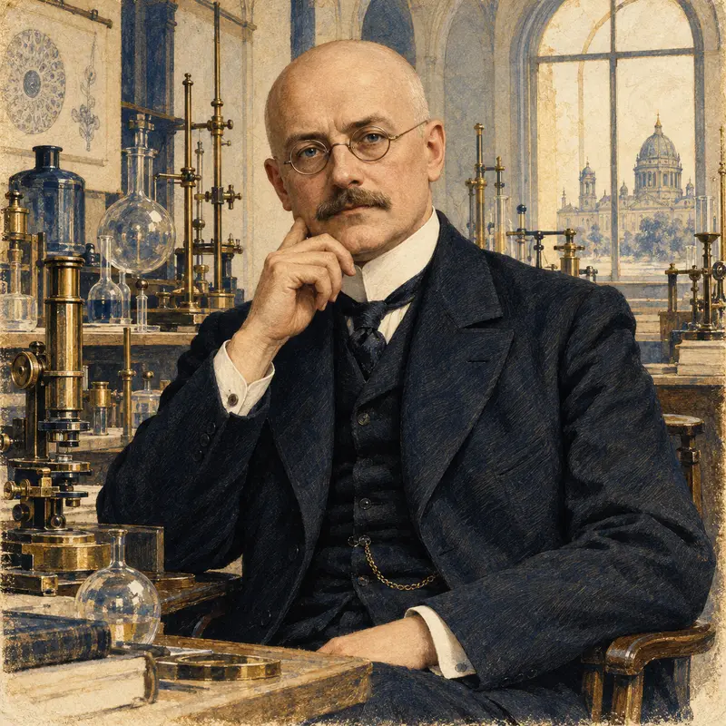 Portrait illustration of Fritz Haber