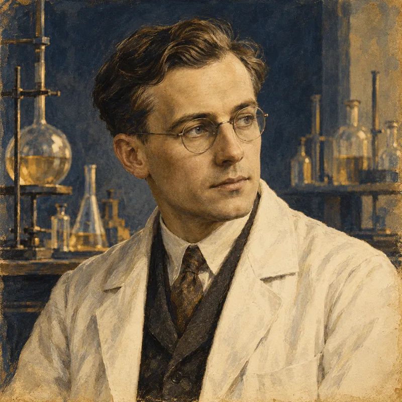Portrait illustration of Fritz Strassmann