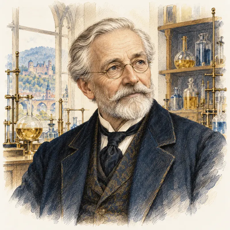 Portrait illustration of Georg Wittig