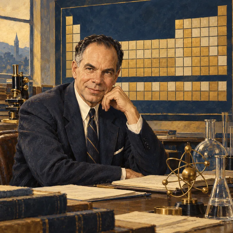 Portrait illustration of Glenn T. Seaborg