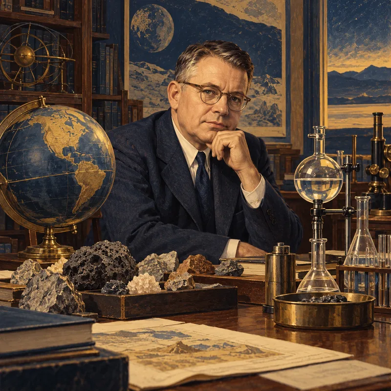 Portrait illustration of Harold Urey