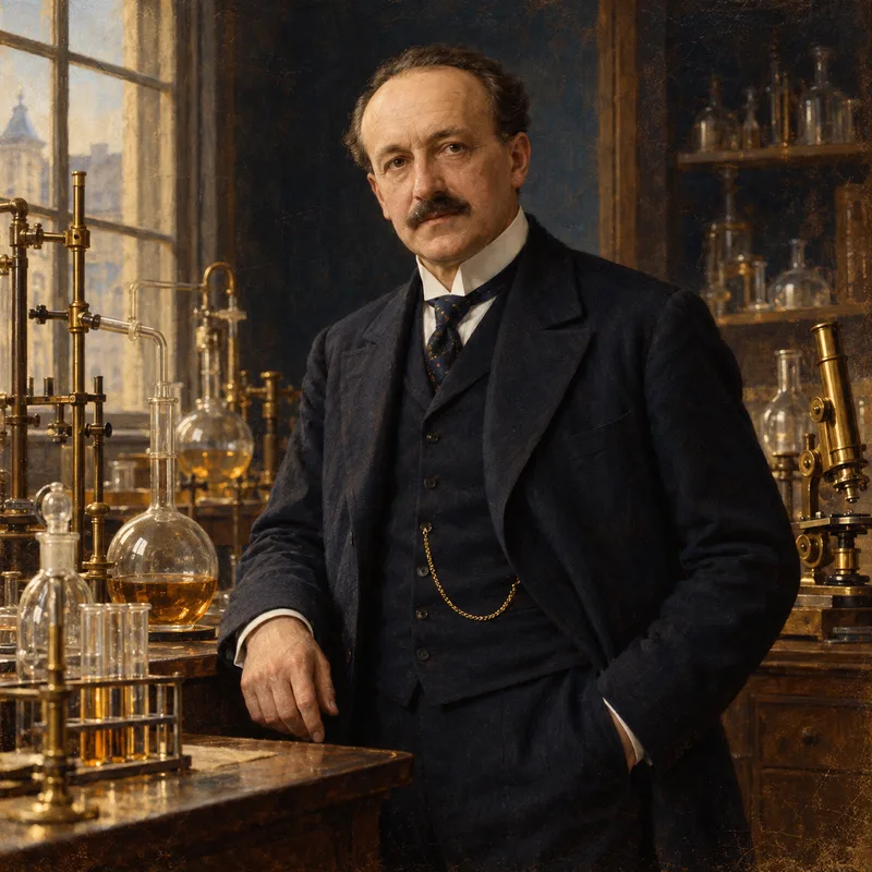 Portrait illustration of Heinrich Wieland