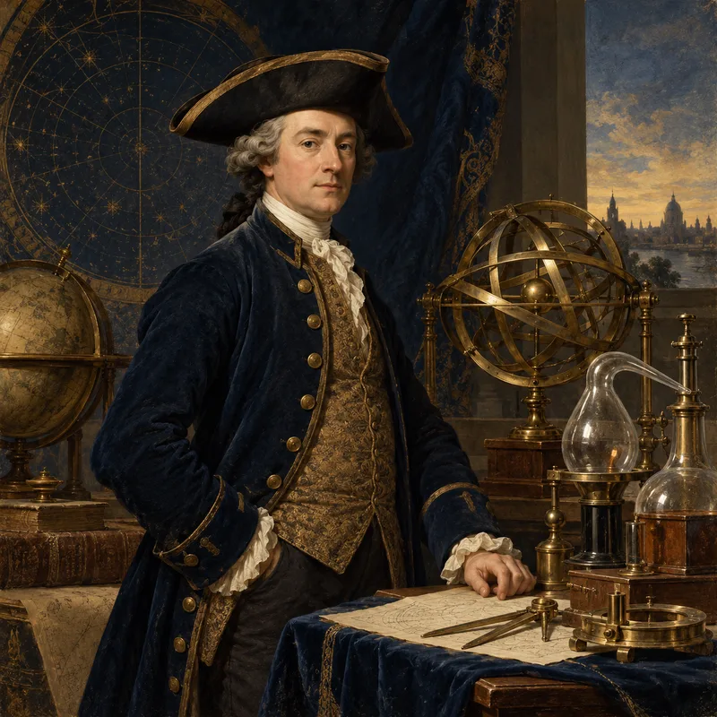 Portrait illustration of Henry Cavendish