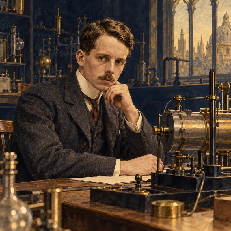 Portrait illustration of Henry Moseley