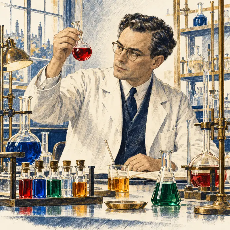 Portrait illustration of Henry Taube
