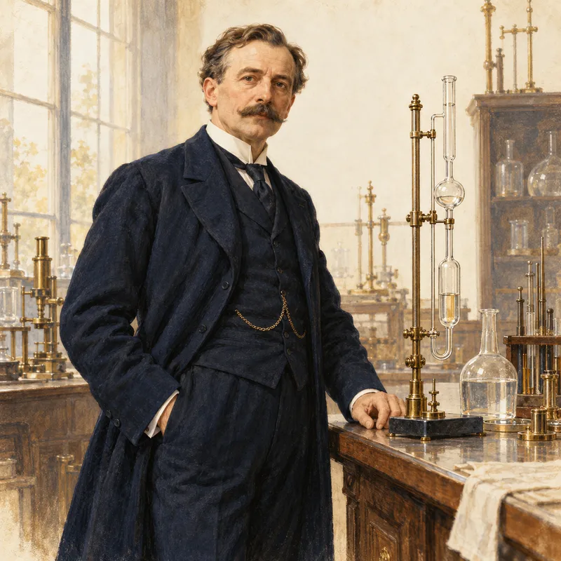 Portrait illustration of Hermann Staudinger
